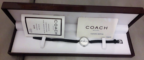 Reloj Pulsera De Dama Coach Original Plateado C/caja Imp.usa