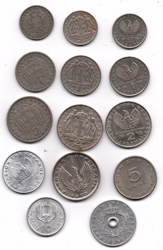 Grecia Lote 14 Monedas Diferentes Antiguas