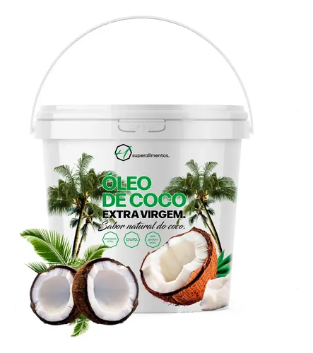 Óleo De Coco Extra Virgem Premium 3 Litros +1 Superalimentos