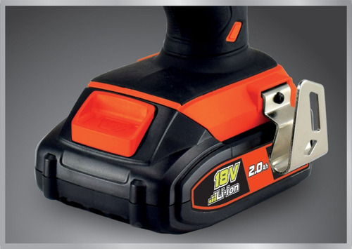 Imagen 8 de 9 de Taladro percutor atornillador inalámbrico de 13mm Dowen Pagio TPB1318P 18V + accesorios con maletín de transporte 220V 50Hz