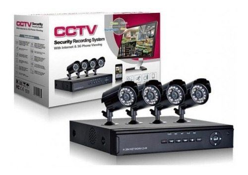 Kit Cctv Circuito 4 Cámaras Dvr Seguridad Monitoreo Celular