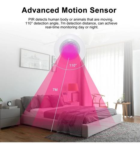 Imagen 4 de 6 de Alarma Sensor De Movimiento Seguridad Wifi Pir Inalámbrico