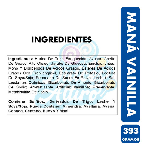 Galletas Dulces Sabor Vainilla -maná (paquete Con 393g)