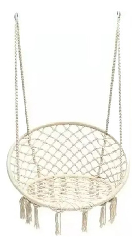 Aleissi Silla Colgante Macrame Interior Y Exterior Hogar Color Blanco