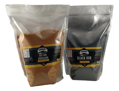 Black Rub 1kg + Dry Rub Americano 1,5kg Bravus Pouch
