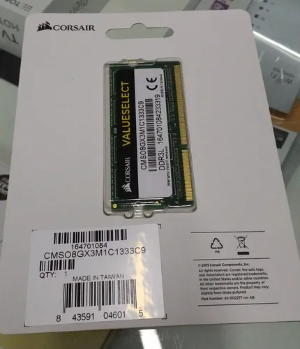 Memória Notebook Corsair Ddr3l 8gb 1333mhz