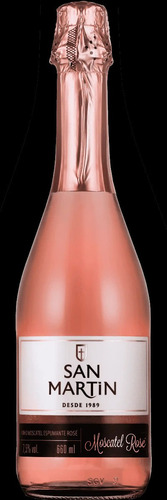Imagem 2 de 2 de Espumante Vinho Moscatel Rosé San Martin Suave Doce 660ml