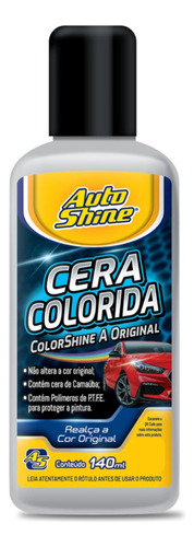 Cera Colorida Branca Automotiva 140g- Realce A Cor Seu Carro