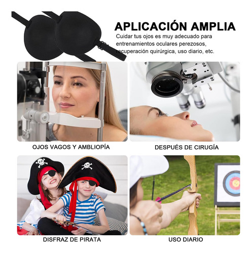 6 Piezas Parches De Ojos 3d, Parches Para Ojos Médicos