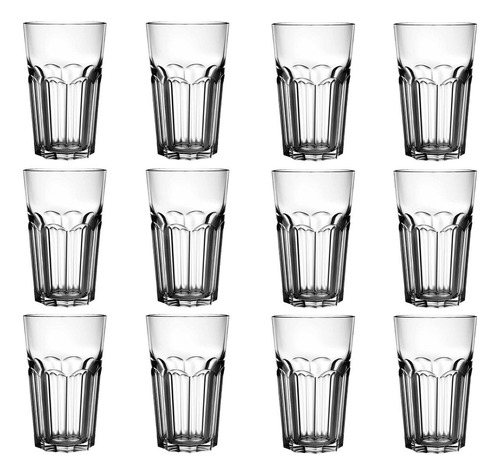 Set 12 Vasos Oslo Trago Largo Vidrio Riggoleau-