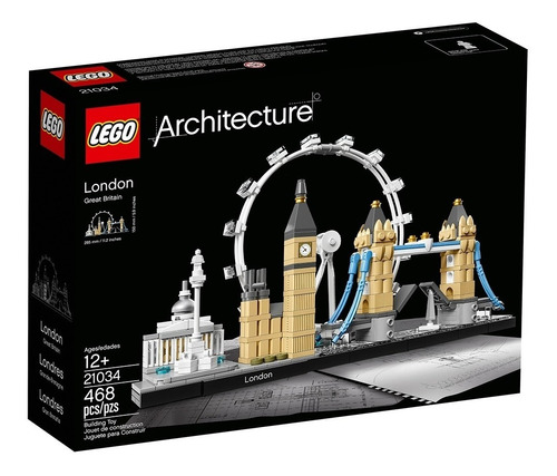 Imagem 1 de 10 de Lego Londres Tem Big Ben, London Eye E Outras Obras - 21034