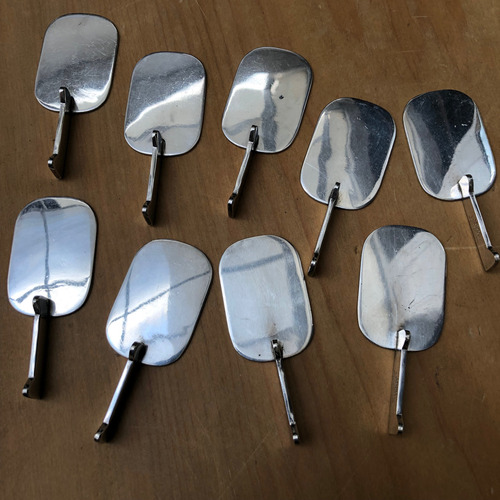 9 Apoyacubiertos Antiguos Metal Plateado Plata Lappas (Usado)