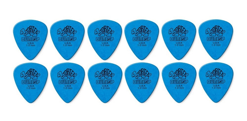 Palheta 1.0mm Azul Tortex Guitarra Pct C/ 12 Jim Dunlop 