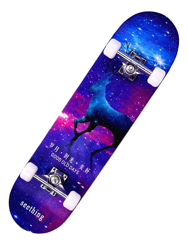 Sgodde Skateboard Patineta 31x8 Arce Canadiense De 7 Capas