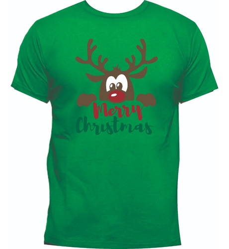 Camisetas Navidad Reno Navideño Merry Christmas Cafec