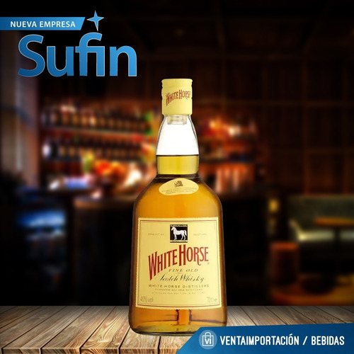 Imagen 2 de 2 de Whisky White Horse 750ml Scotch Caballito Blanco - Sufin