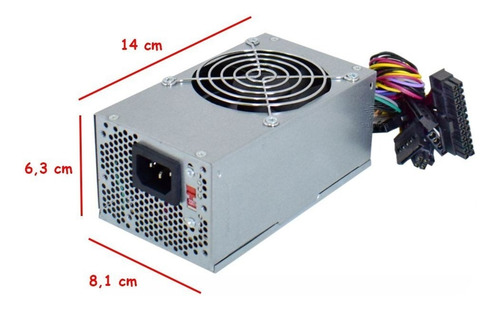 Imagem 2 de 4 de Mini Fonte Tfx Slim Kmex 200w 80mm Com Proteção Pd-200rng