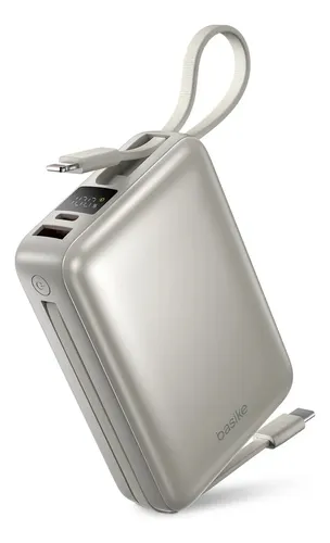 Carregador Portatil Power Bank Basike 20000mah 225w Rapido Cabos Embutidos Tipo C Iphone Samsung