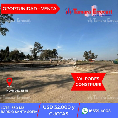 Terreno Lote En Venta Ubicado En Santa Sofía, Pilar Del Este, G.b.a. Zona Norte