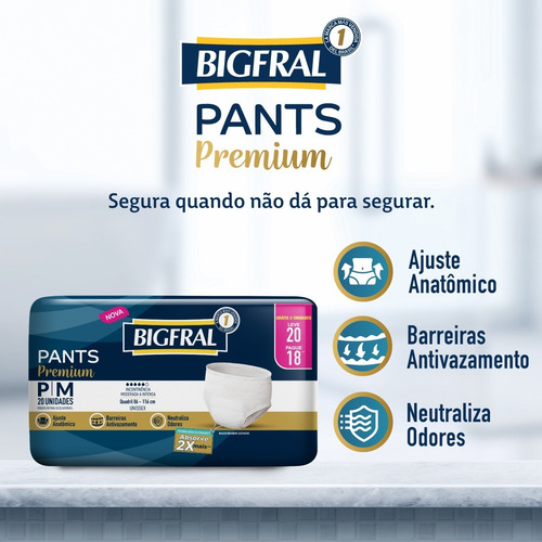 Imagem 4 de 6 de Kit Roupa Intima Bigfral Premium P/m 160u+ Grátis Necessaire