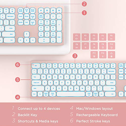 Teclado Bluetooth Retroiluminado Multi Device Ultra Slim 7