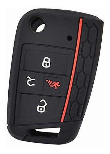 Carcasas Para Llaves - 4 Button Silicone Car Remote Key Fob 