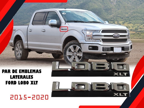 Par De Emblemas Laterales Ford Lobo Xlt 2015-2020