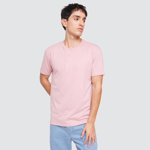 Camiseta Hombre Ostu M/c Rosa Algodón 60090840-20254