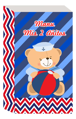 Bolsitas Golosineras Personalizadas Osito Marinero X 10