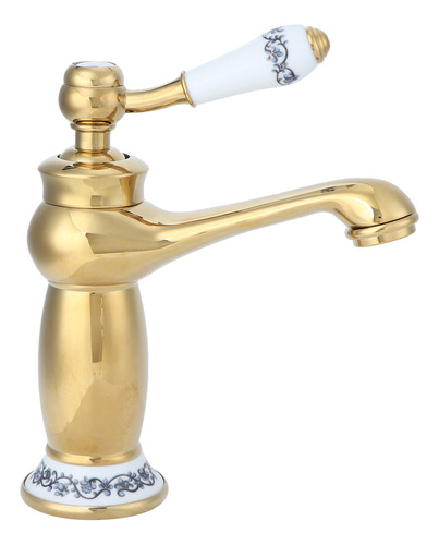 Elegante Grifo De Lavabo De Latón Dorado Envejecido Para Agu