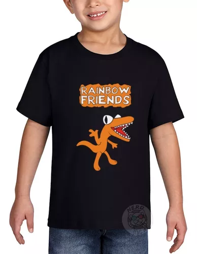 Camiseta Infantil Rainbow Friends Orange Boneco Laranja