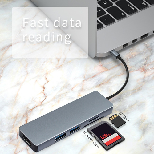 Imagem 8 de 9 de Tc18 5 Em 1 Multifuncional Usb Tipo C Hub Adaptador Usb C Pa