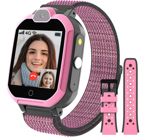 Reloj Inteligente P/niños Pthtechusde 4-12 Años - Rosa