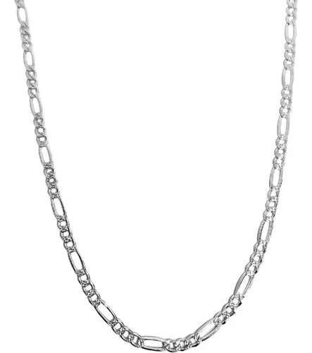 Cadena Cartier Tejido 3x1 Plata 925 50 Cm