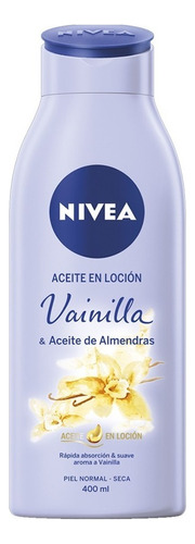  Loción hidratante para cuerpo Nivea Vainilla y aceite de almendras en botella 400mL vainilla