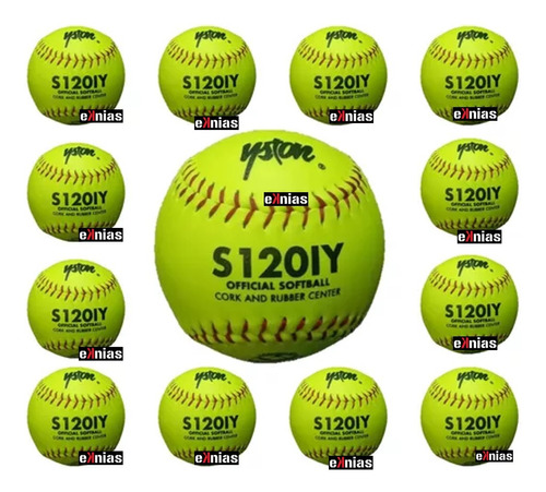 Docena 12 Pelota Softball Importadas Cork Yston S120iy