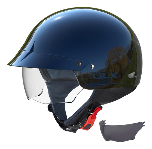 Medio Casco De Moto M14 Con Visera Retractil Tintada Para Sc