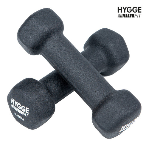 Imagen 7 de 10 de Par De Mancuernas Pesas 0,5kg Recubiertas Neoprene Funcional