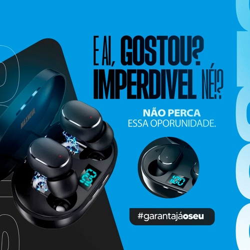 Fone De Ouvido Bluetooth Sem Fio Tws C/mic Ios E Android
