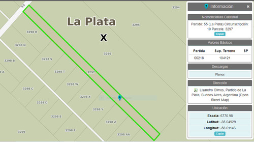 207 Y 90 - Venta 10 Hectareas Lisandro Olmos