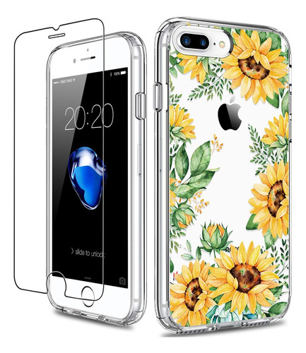 Funda iPhone 8 Plus/7 Plus Giika Sunflowers / Yellow