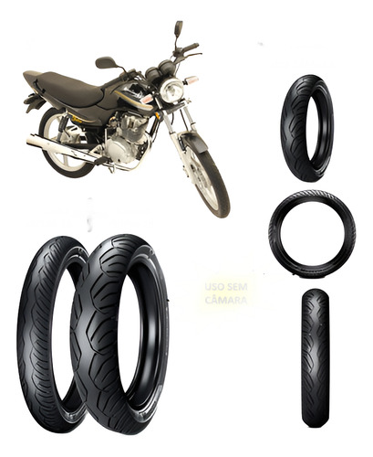 Pneu 80/100-18 E Pneu 90/90-18 Kasinski Seta 150 Ira