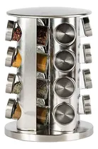 Comprar Soporte giratorio de acero inoxidable para condimentos, 16 puntos, color gris