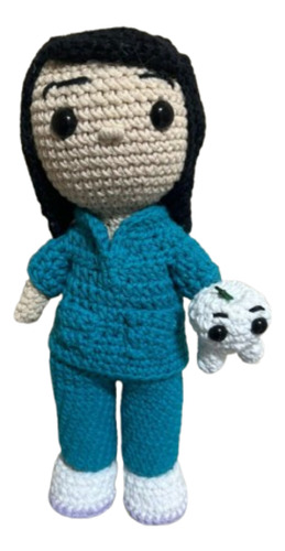 Muñeco Amigurumi Dentista Personalizable Hecho A Mano Croche