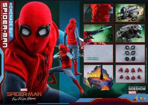 Spider-man Homemade Suit 1/6 Far From Home Hot Toys Mms552