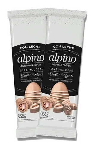 Chocolate Baño Con Leche Alpino Tableta X 500g