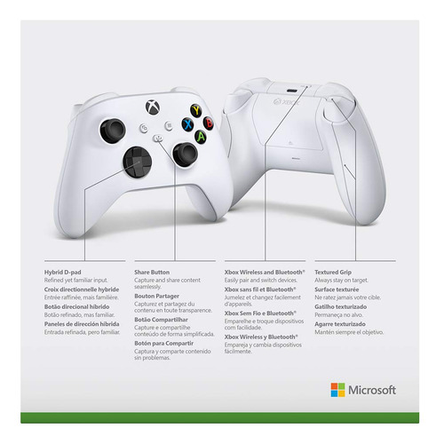 Mando De Juegos Inalámbrico Xbox Core - Robot White- Xbox...