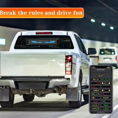 Lámpara De Ojos De Diablo Para Autos, Pantalla Led Flexible