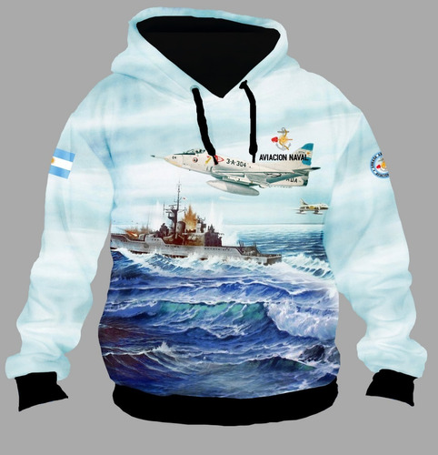 Buzo O Campera Con Capucha Zt Bczt-0649 - Aviacion Naval Arg