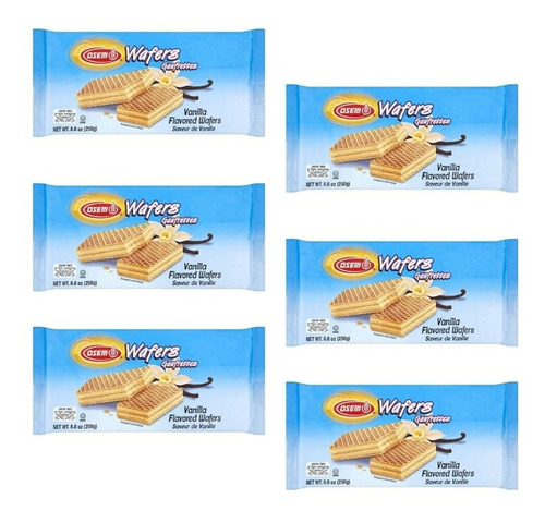 6 Galletas Wafer Vainilla Osem Kosher C/u 250 Gr